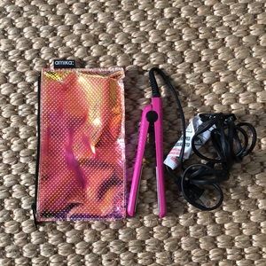 Travel size Amika flatiron straightening iron